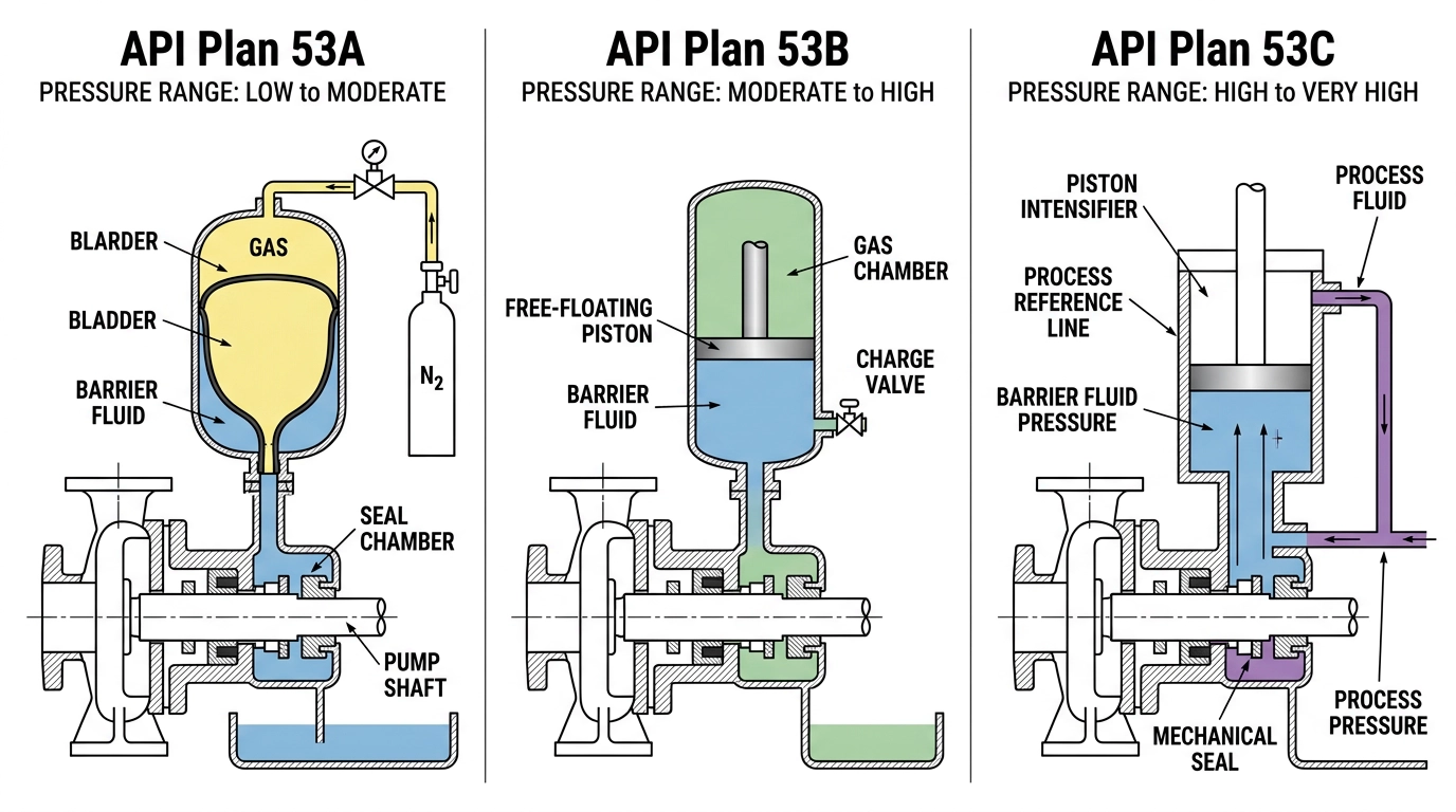 Mechanical Seal Support Systems Plan 53A, 53B, 53C and 54 Selection Guide