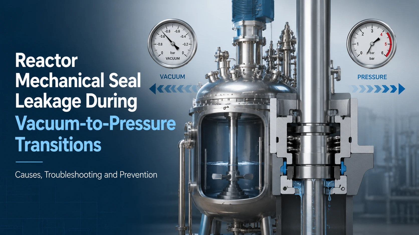 Reactor Mechanical Seal Leakage During Vacuum-to-Pressure Transitions Causes, Troubleshooting and Prevention