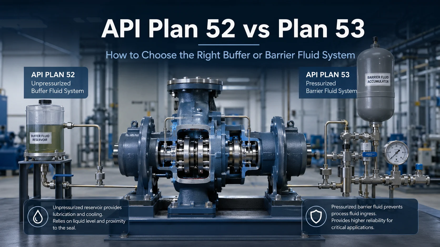 API Plan 52 vs Plan 53 for Dual Mechanical Seals How to Choose the Right Buffer or Barrier Fluid System