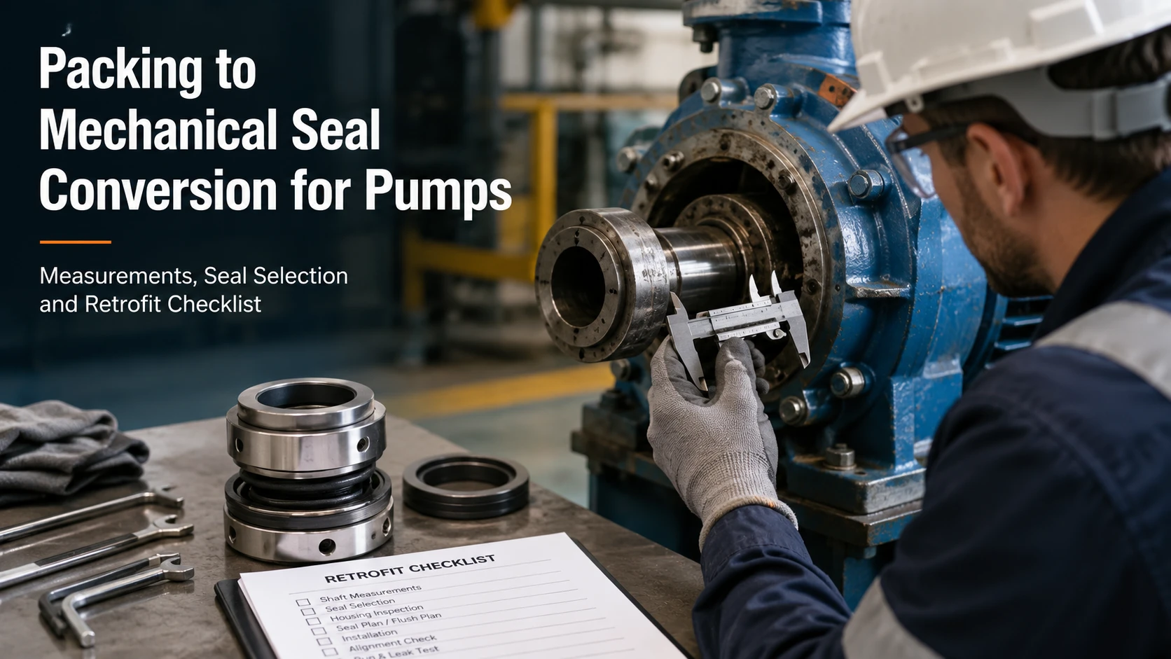 Packing to Mechanical Seal Conversion for Pumps Measurements, Seal Selection and Retrofit Checklist