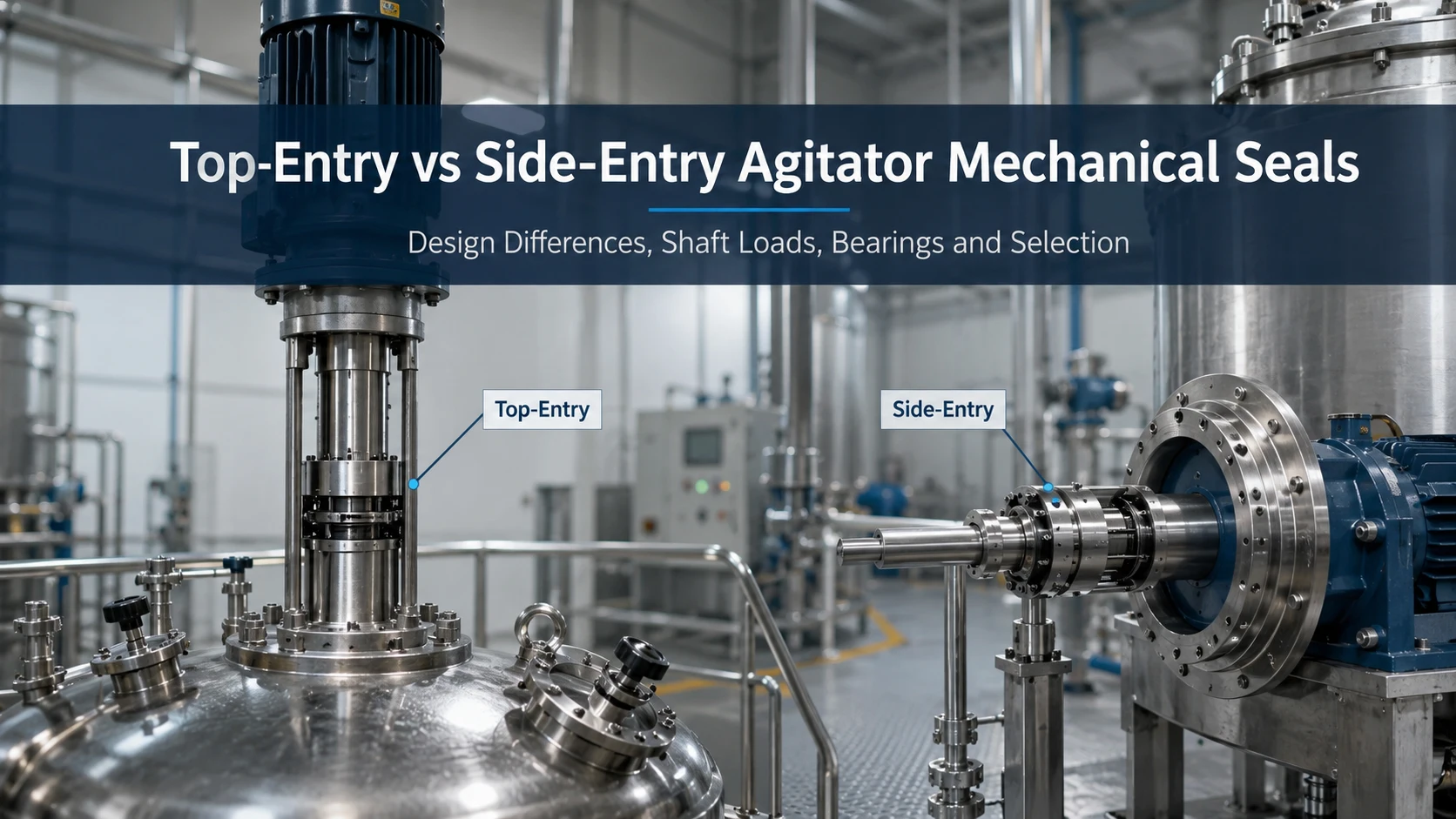 Top-Entry vs Side-Entry Agitator Mechanical Seals Design Differences, Shaft Loads, Bearings and Selection